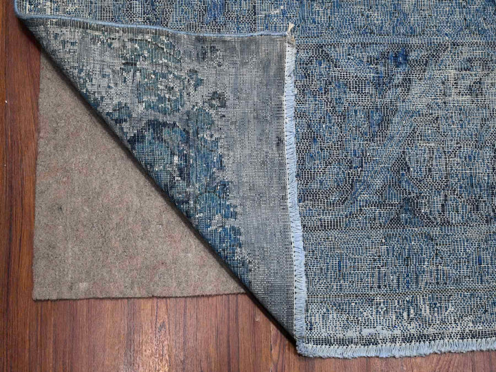 9'7" x 13'1" Vintage Hand Knotted Overdyed Wool Rectangle Oriental Rug - MOA10289479