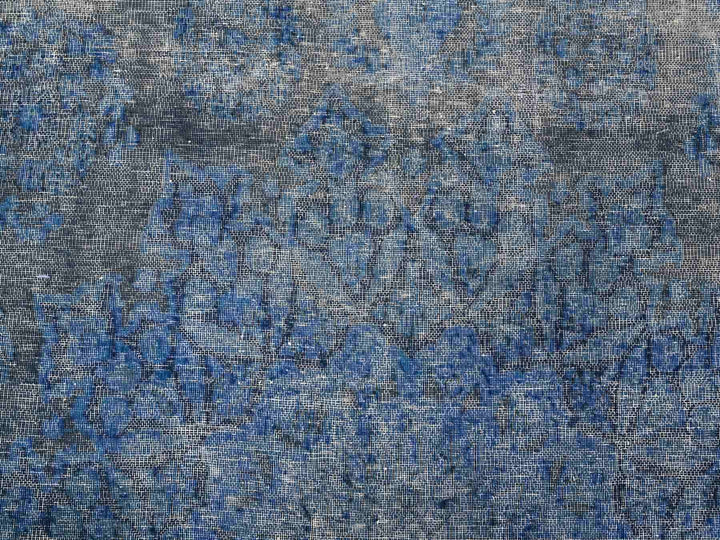9'7" x 13'1" Vintage Hand Knotted Overdyed Wool Rectangle Oriental Rug - MOA10289479