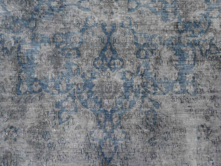 9'11" x 13'0" Vintage Hand Knotted Overdyed Wool Rectangle Oriental Rug - MOA10289480