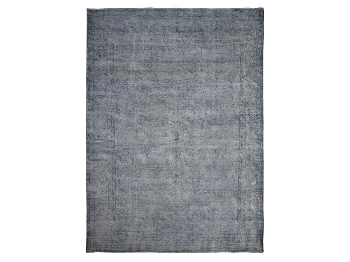 9'6" x 12'5" Vintage Hand Knotted Overdyed Wool Rectangle Oriental Rug - MOA10289481