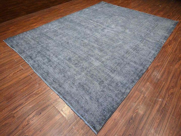 9'6" x 12'5" Vintage Hand Knotted Overdyed Wool Rectangle Oriental Rug - MOA10289481