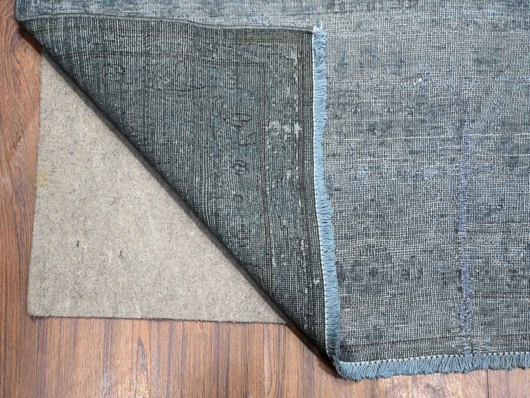 9'6" x 12'5" Vintage Hand Knotted Overdyed Wool Rectangle Oriental Rug - MOA10289481