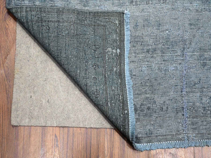 9'6" x 12'5" Vintage Hand Knotted Overdyed Wool Rectangle Oriental Rug - MOA10289481