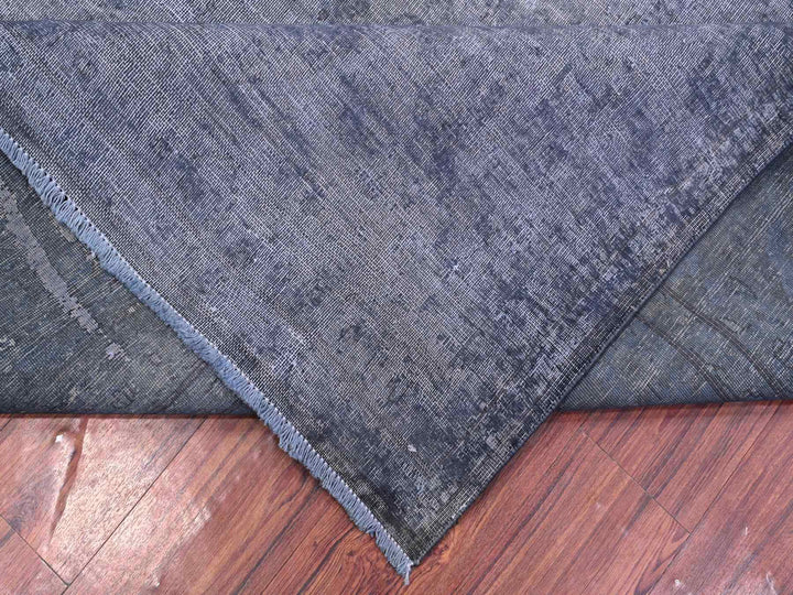 9'6" x 12'5" Vintage Hand Knotted Overdyed Wool Rectangle Oriental Rug - MOA10289481