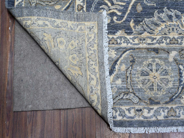 8'0" x 9'9" New Hand Knotted Grey Wool Rectangle Oriental Rug - MOA10289489