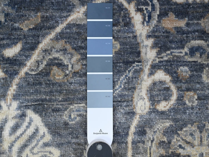 8'0" x 9'9" New Hand Knotted Grey Wool Rectangle Oriental Rug - MOA10289489