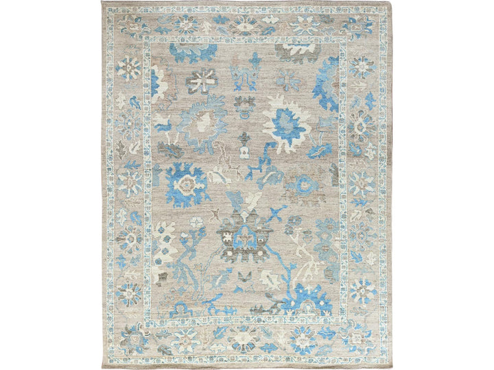 9'7" x 12'2" New Hand Knotted Brown Wool Rectangle Oriental Rug - MOA102894