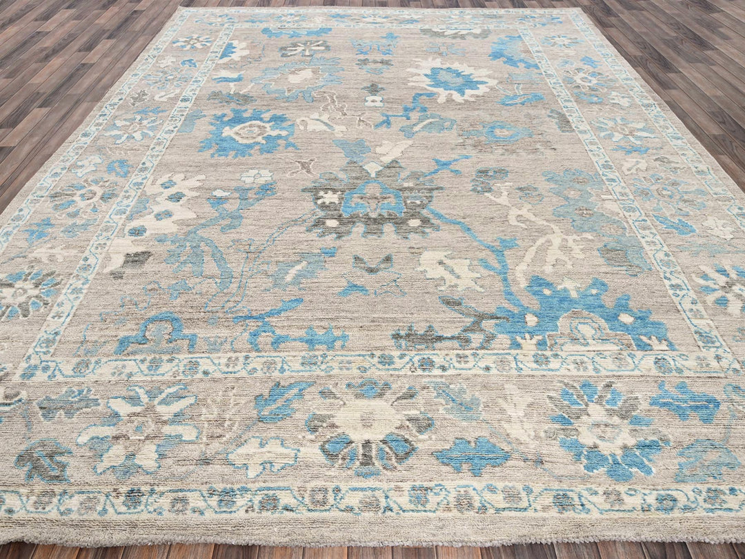 9'7" x 12'2" New Hand Knotted Brown Wool Rectangle Oriental Rug - MOA102894