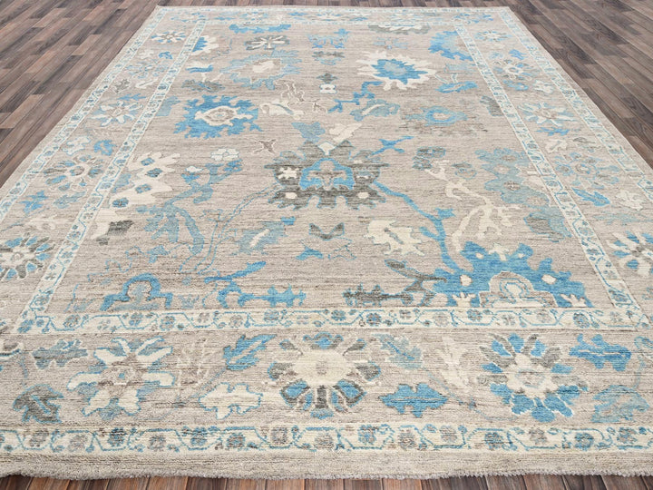 9'7" x 12'2" New Hand Knotted Brown Wool Rectangle Oriental Rug - MOA102894
