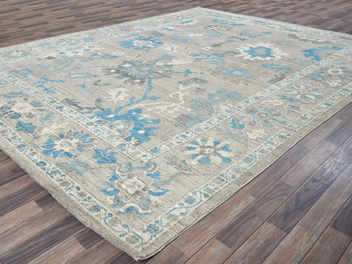 9'7" x 12'2" New Hand Knotted Brown Wool Rectangle Oriental Rug - MOA102894