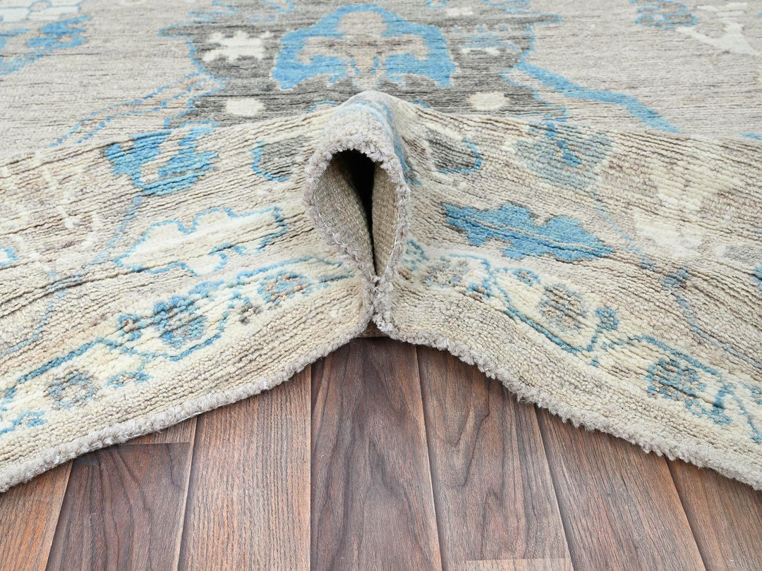 9'7" x 12'2" New Hand Knotted Brown Wool Rectangle Oriental Rug - MOA102894