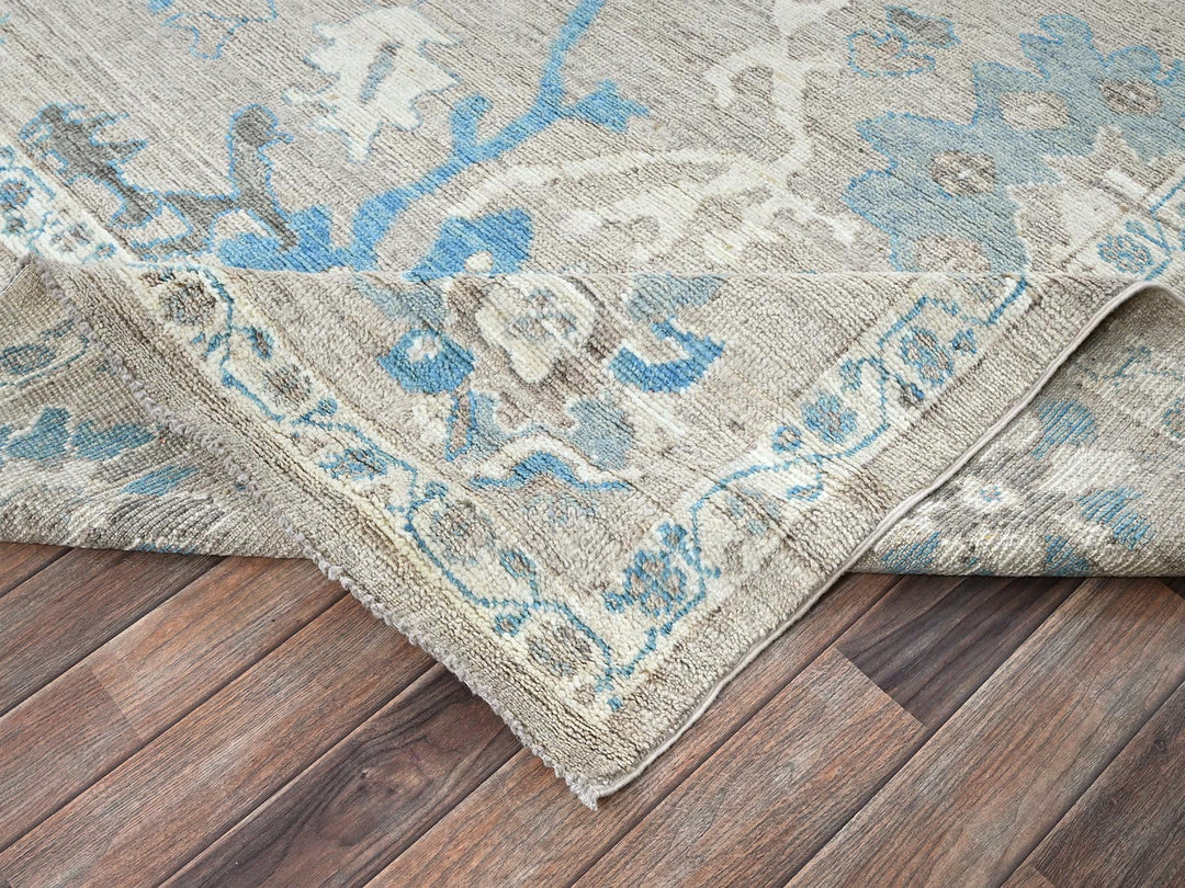 9'7" x 12'2" New Hand Knotted Brown Wool Rectangle Oriental Rug - MOA102894