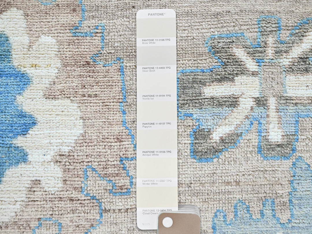 9'7" x 12'2" New Hand Knotted Brown Wool Rectangle Oriental Rug - MOA102894