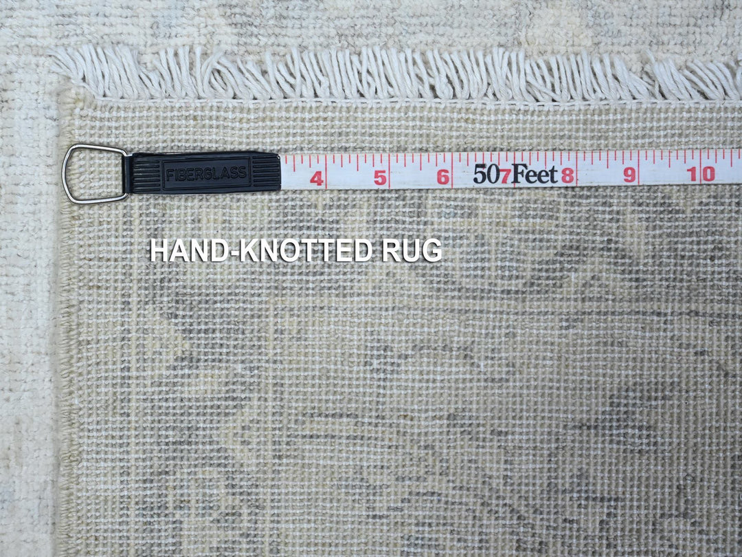 1'11" x 2'9" New Hand Knotted Ivory Wool Rectangle Oriental Rug - MOA10289504
