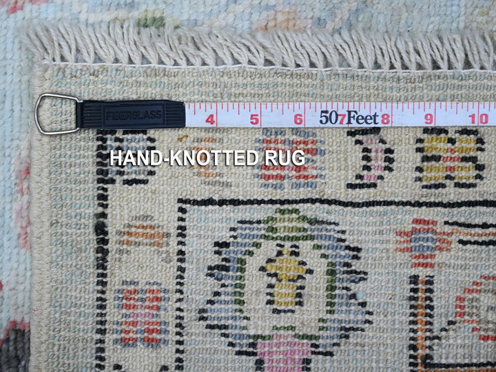 4'1" x 9'11" New Hand Knotted Blue Wool Runner Oriental Rug - MOA10289506