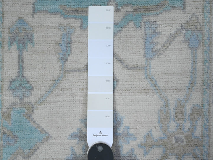 2'7" x 7'11" New Hand Knotted Ivory Wool Runner Oriental Rug - MOA10289534