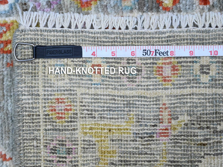 2'1" x 3'3" New Hand Knotted Grey Wool Rectangle Oriental Rug - MOA10289538