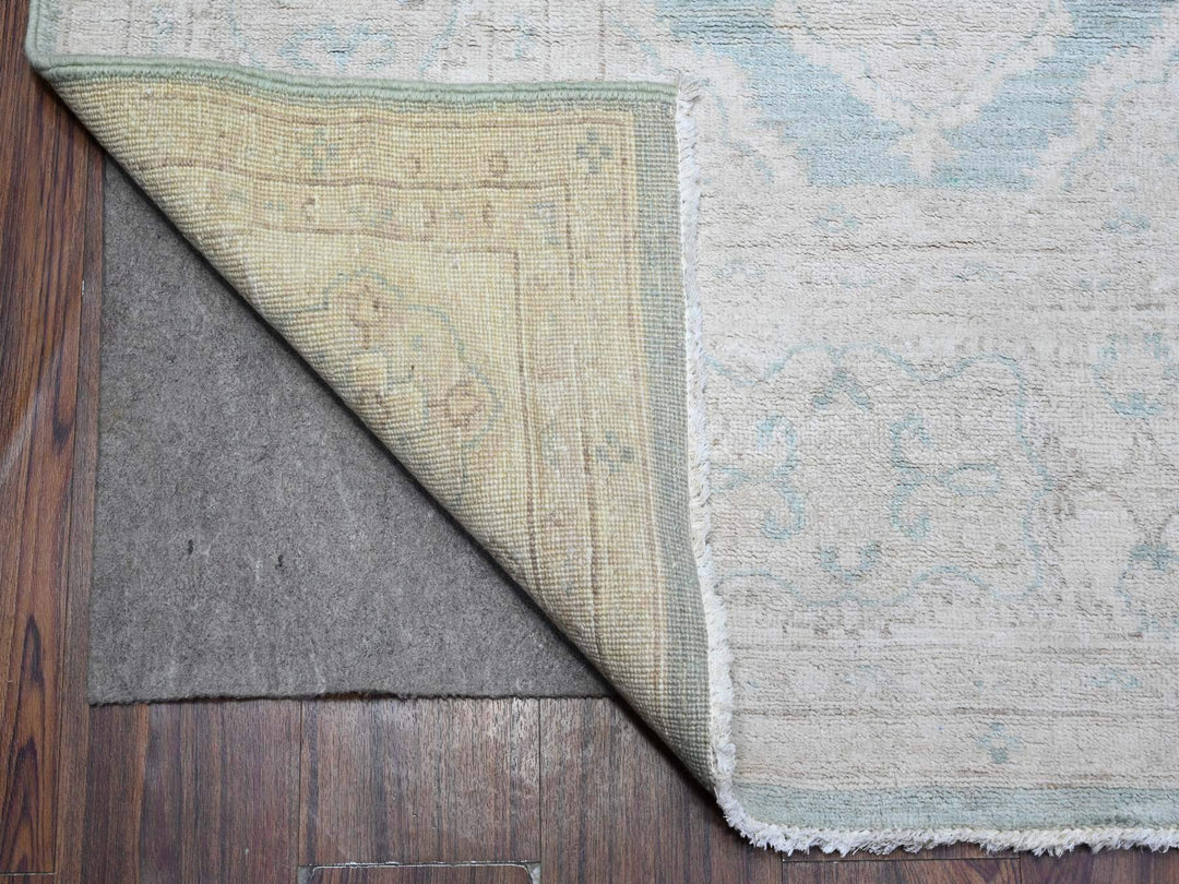 8'0" x 10'4" New Hand Knotted Blue Wool Rectangle Oriental Rug - MOA10289541