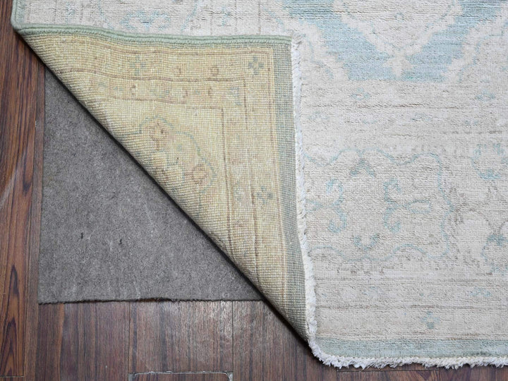 8'0" x 10'4" New Hand Knotted Blue Wool Rectangle Oriental Rug - MOA10289541