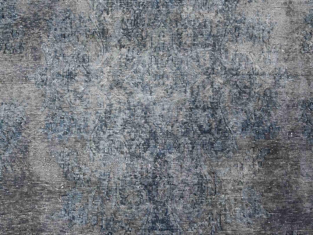 9'8" x 13'3" Vintage Hand Knotted Grey Wool Rectangle Oriental Rug - MOA10289543