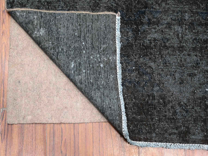 7'4" x 13'3" Vintage Hand Knotted Grey Wool Rectangle Oriental Rug - MOA10289547