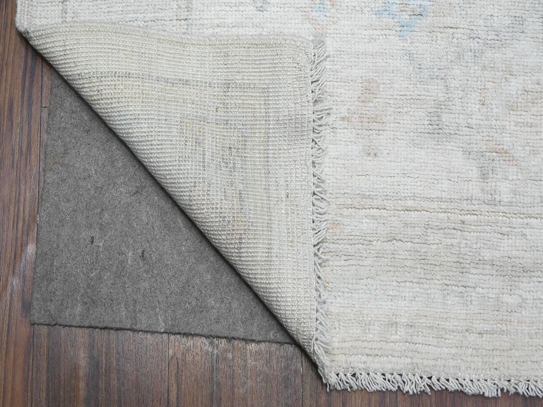 8'3" x 9'9" New Hand Knotted Ivory Wool Rectangle Oriental Rug - MOA10289551