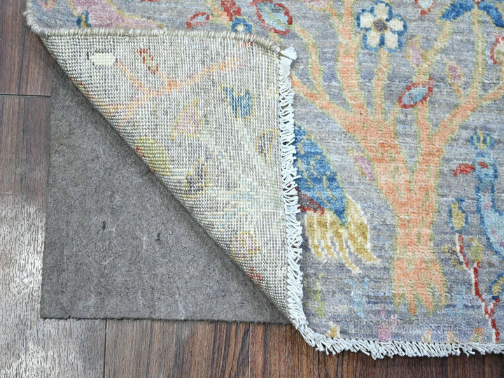 1'11" x 3'1" New Hand Knotted Grey Wool Rectangle Oriental Rug - MOA10289558