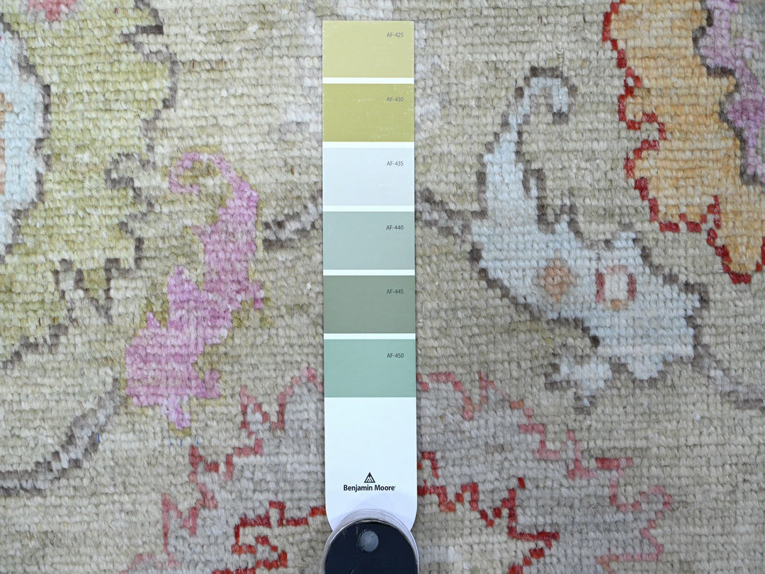 4'0" x 15'9" New Hand Knotted Green Wool Runner Oriental Rug - MOA10289567