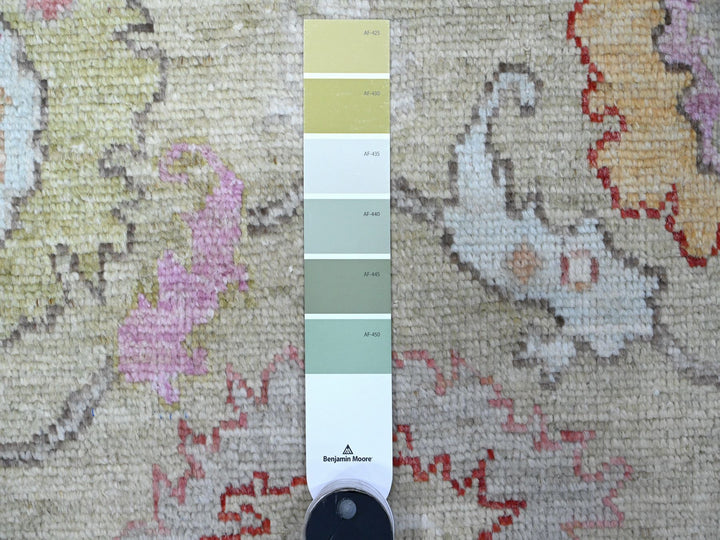 4'0" x 15'9" New Hand Knotted Green Wool Runner Oriental Rug - MOA10289567