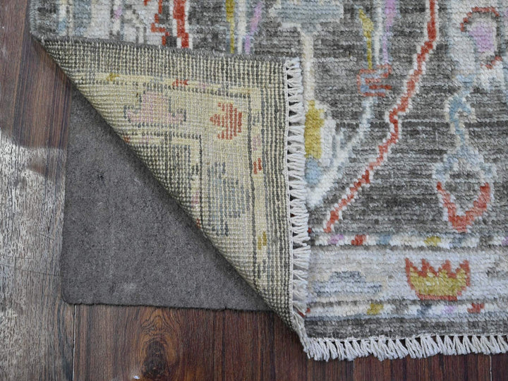 2'0" x 3'1" New Hand Knotted Grey Wool Rectangle Oriental Rug - MOA10289571