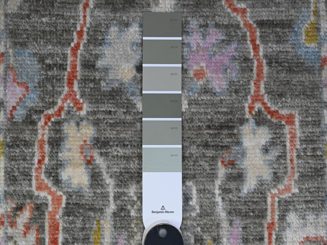 2'0" x 3'1" New Hand Knotted Grey Wool Rectangle Oriental Rug - MOA10289571