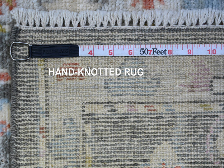 2'0" x 3'1" New Hand Knotted Grey Wool Rectangle Oriental Rug - MOA10289571