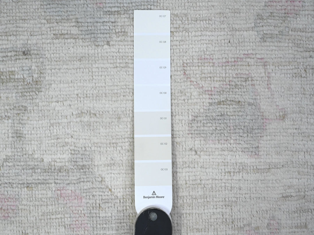 11'4" x 15'5" New Hand Knotted Ivory Wool Rectangle Oriental Rug - MOA10289585