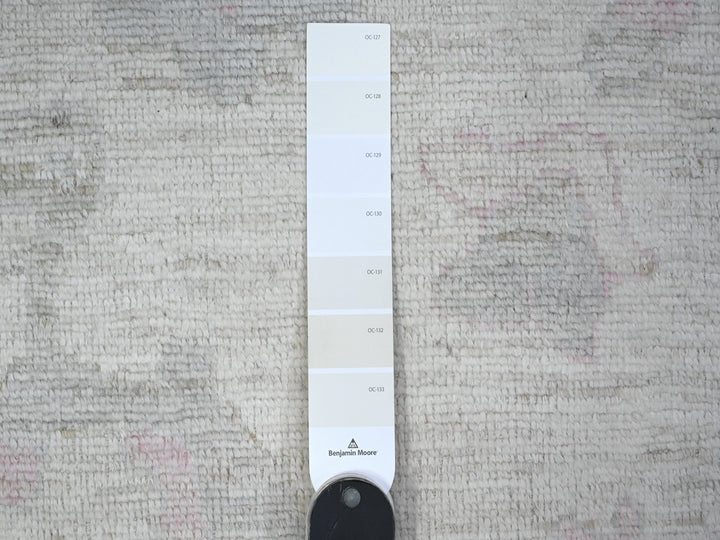 11'4" x 15'5" New Hand Knotted Ivory Wool Rectangle Oriental Rug - MOA10289585