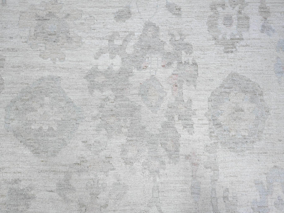 11'4" x 15'5" New Hand Knotted Ivory Wool Rectangle Oriental Rug - MOA10289585