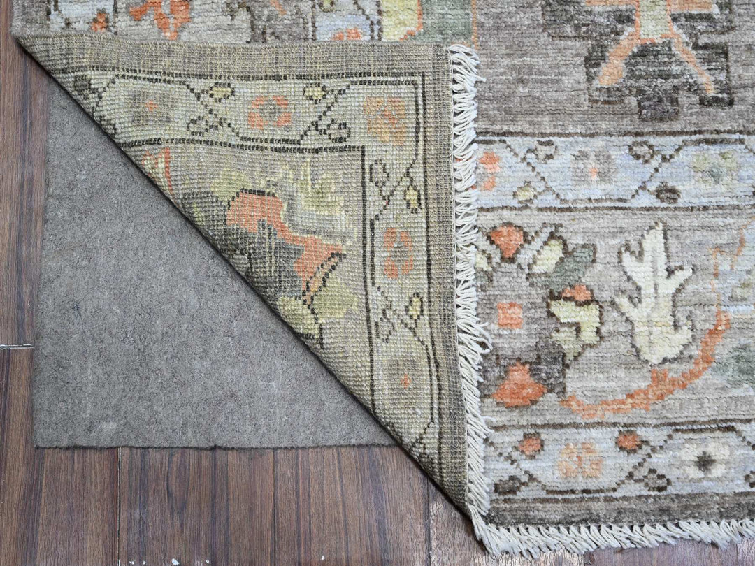 5'11" x 11'4" New Hand Knotted Grey Wool Runner Oriental Rug - MOA10289588