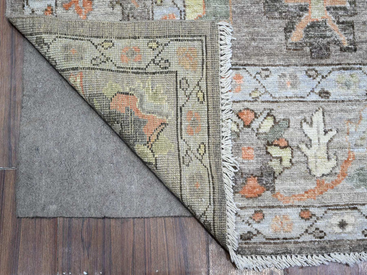5'11" x 11'4" New Hand Knotted Grey Wool Runner Oriental Rug - MOA10289588