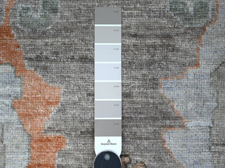 5'11" x 11'4" New Hand Knotted Grey Wool Runner Oriental Rug - MOA10289588