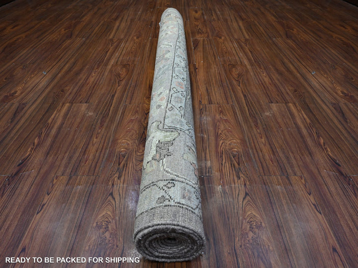 5'11" x 11'4" New Hand Knotted Grey Wool Runner Oriental Rug - MOA10289588