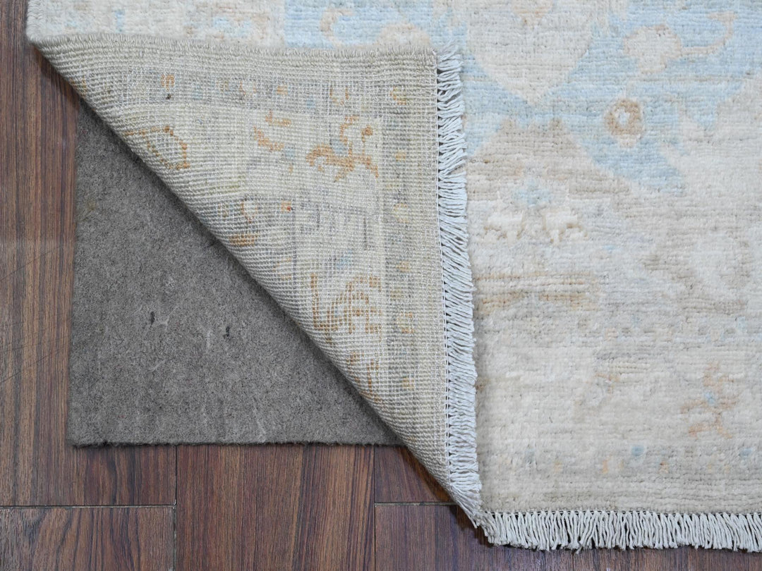 2'6" x 18'10" New Hand Knotted Grey Wool Runner Oriental Rug - MOA10289602