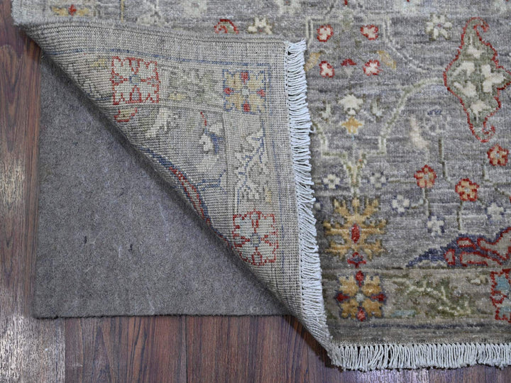 3'0" x 19'9" New Hand Knotted Grey Wool Runner Oriental Rug - MOA10289603