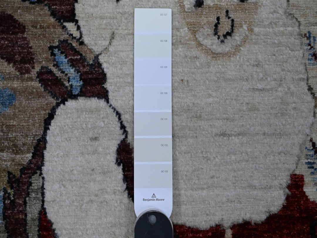 2'5" x 3'11" New Hand Knotted Ivory Wool Rectangle Oriental Rug - MOA10289605