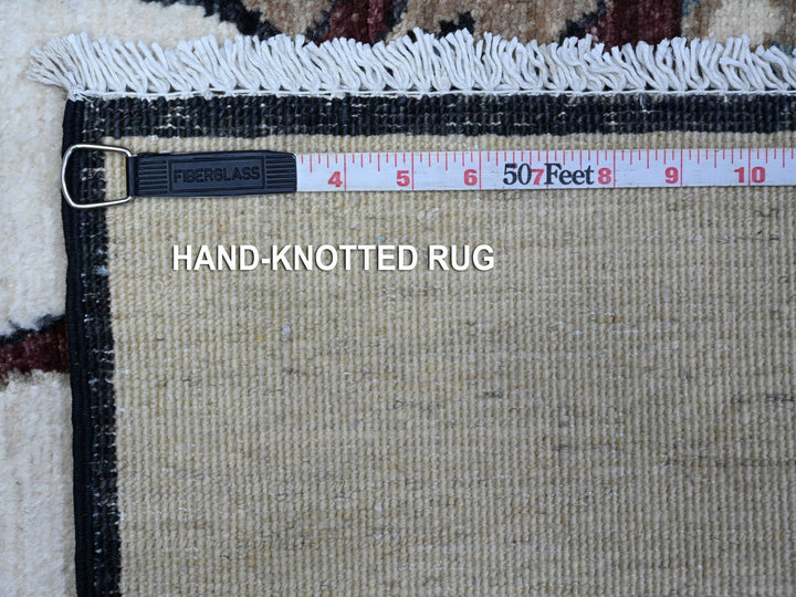 2'5" x 3'11" New Hand Knotted Ivory Wool Rectangle Oriental Rug - MOA10289605
