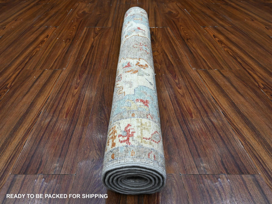 3'0" x 4'8" New Hand Knotted Grey Wool Rectangle Oriental Rug - MOA10289623