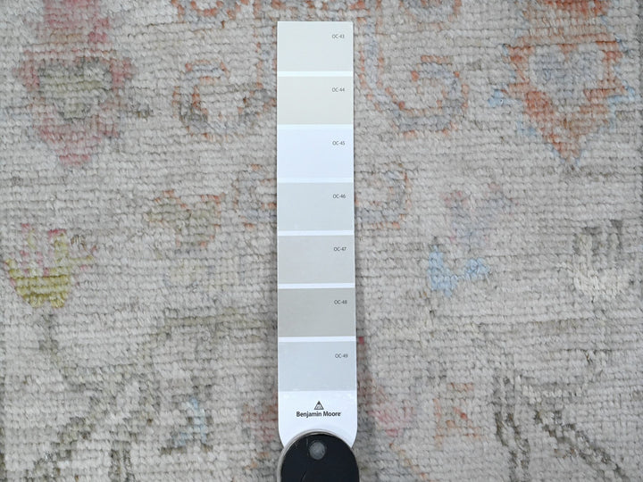 2'6" x 19'1" New Hand Knotted Grey Wool Runner Oriental Rug - MOA10289629