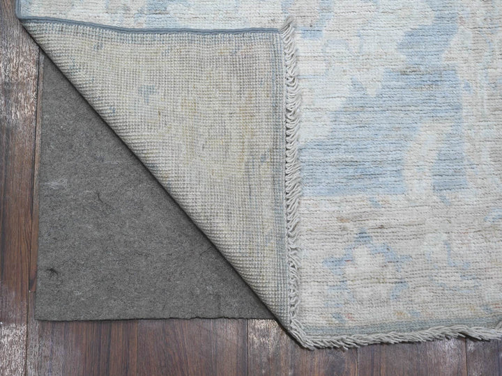 2'7" x 15'3" New Hand Knotted Blue Wool Runner Oriental Rug - MOA10289630