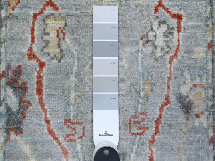 2'1" x 3'1" New Hand Knotted Grey Wool Rectangle Oriental Rug - MOA10289633