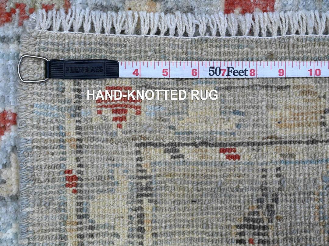 2'1" x 3'1" New Hand Knotted Grey Wool Rectangle Oriental Rug - MOA10289633