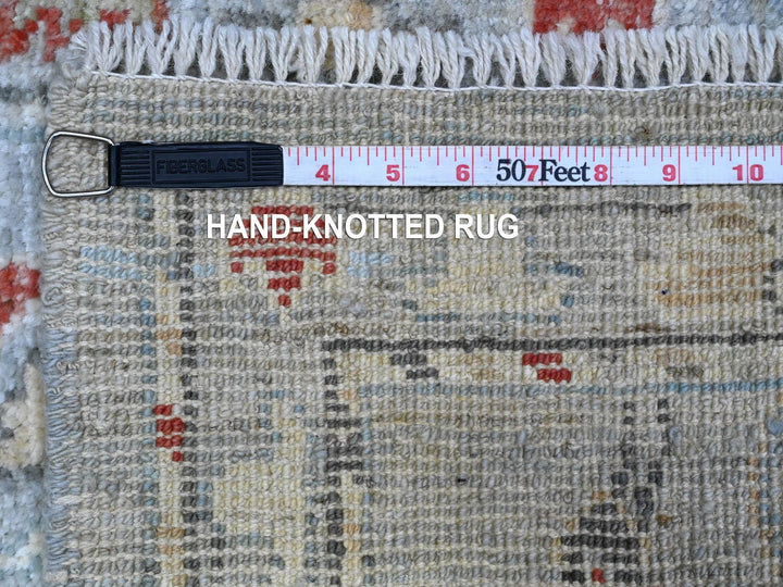 2'1" x 3'1" New Hand Knotted Grey Wool Rectangle Oriental Rug - MOA10289633