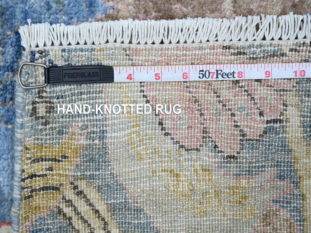 5'11" x 11'10" New Hand Knotted Blue Wool Runner Oriental Rug - MOA10289650